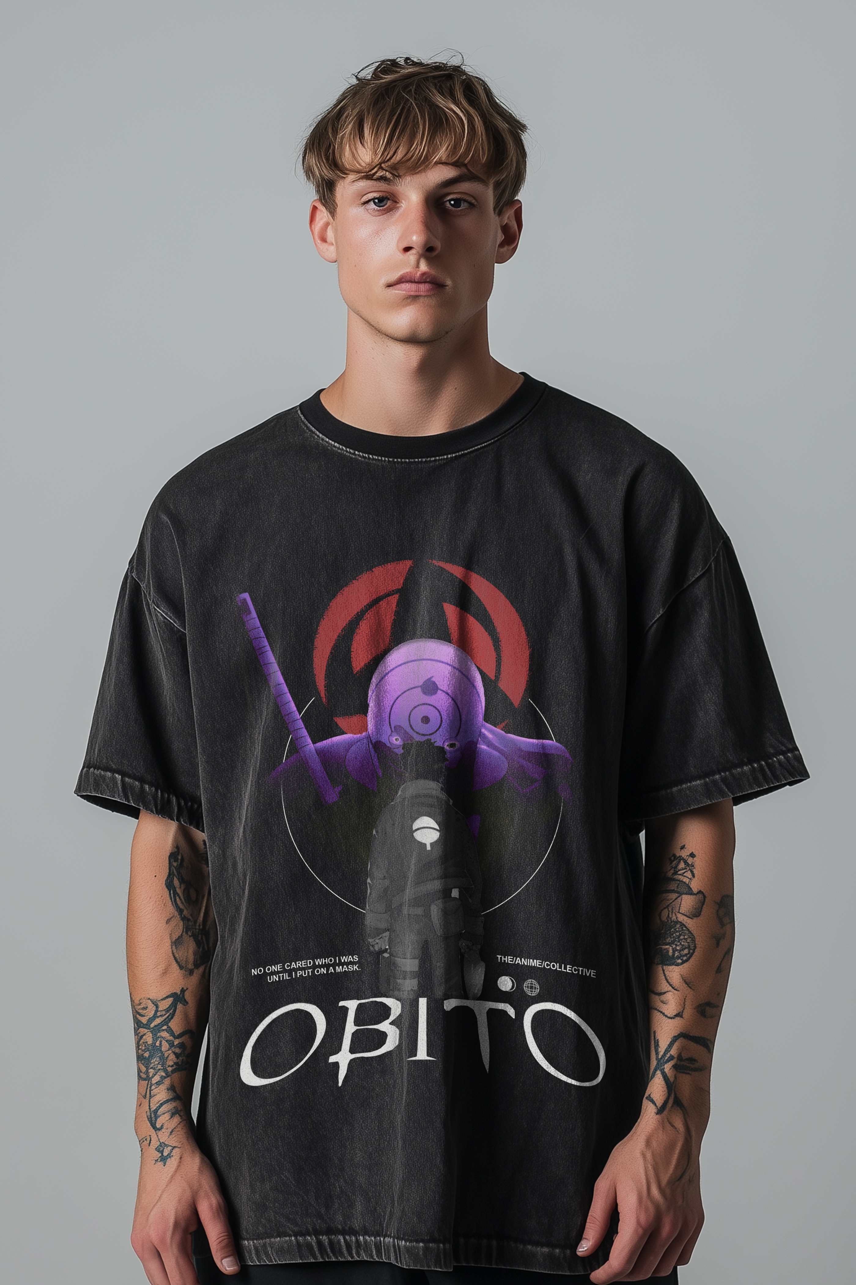 Obito Vintage Oversized T-Shirt | Naruto Shippuden