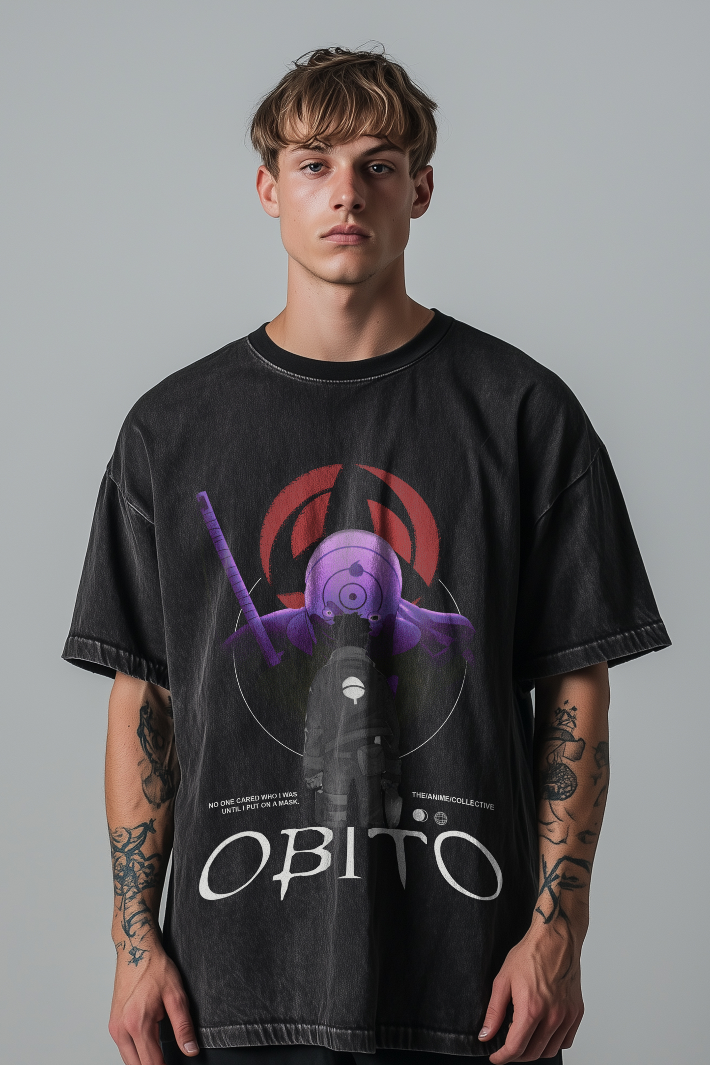 Obito Vintage Oversized T-Shirt | Naruto Shippuden