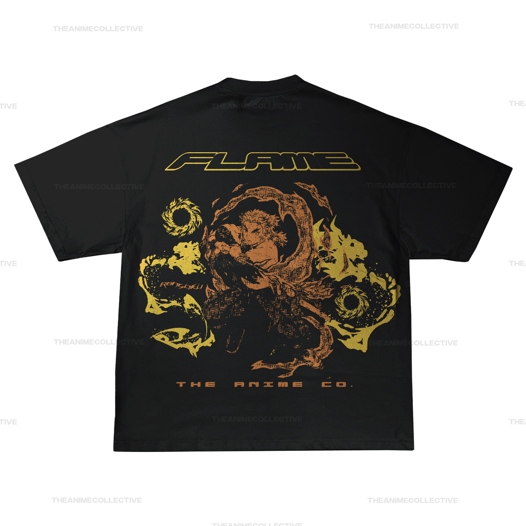 Rengoku Black T-Shirt | Demon Slayer