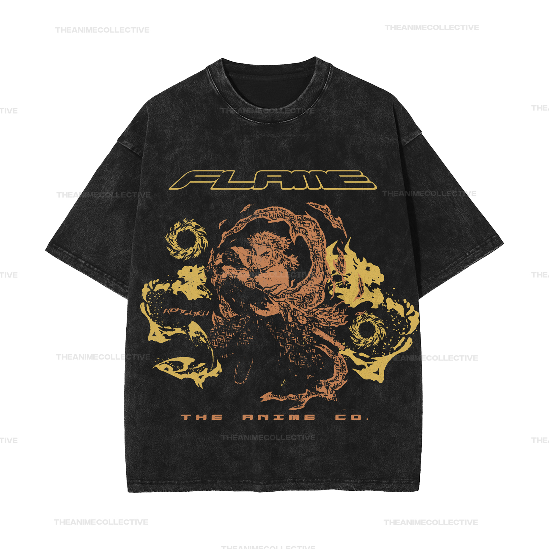 Rengoku Vintage Oversized T-Shirt | Demon Slayer