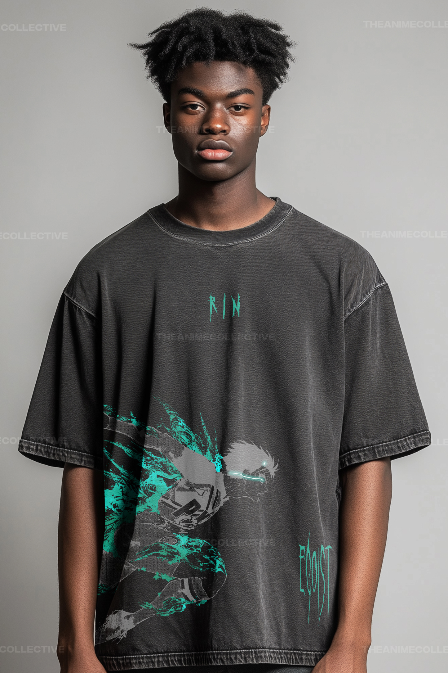 Rin Extended Vintage T-Shirt | Blue Lock