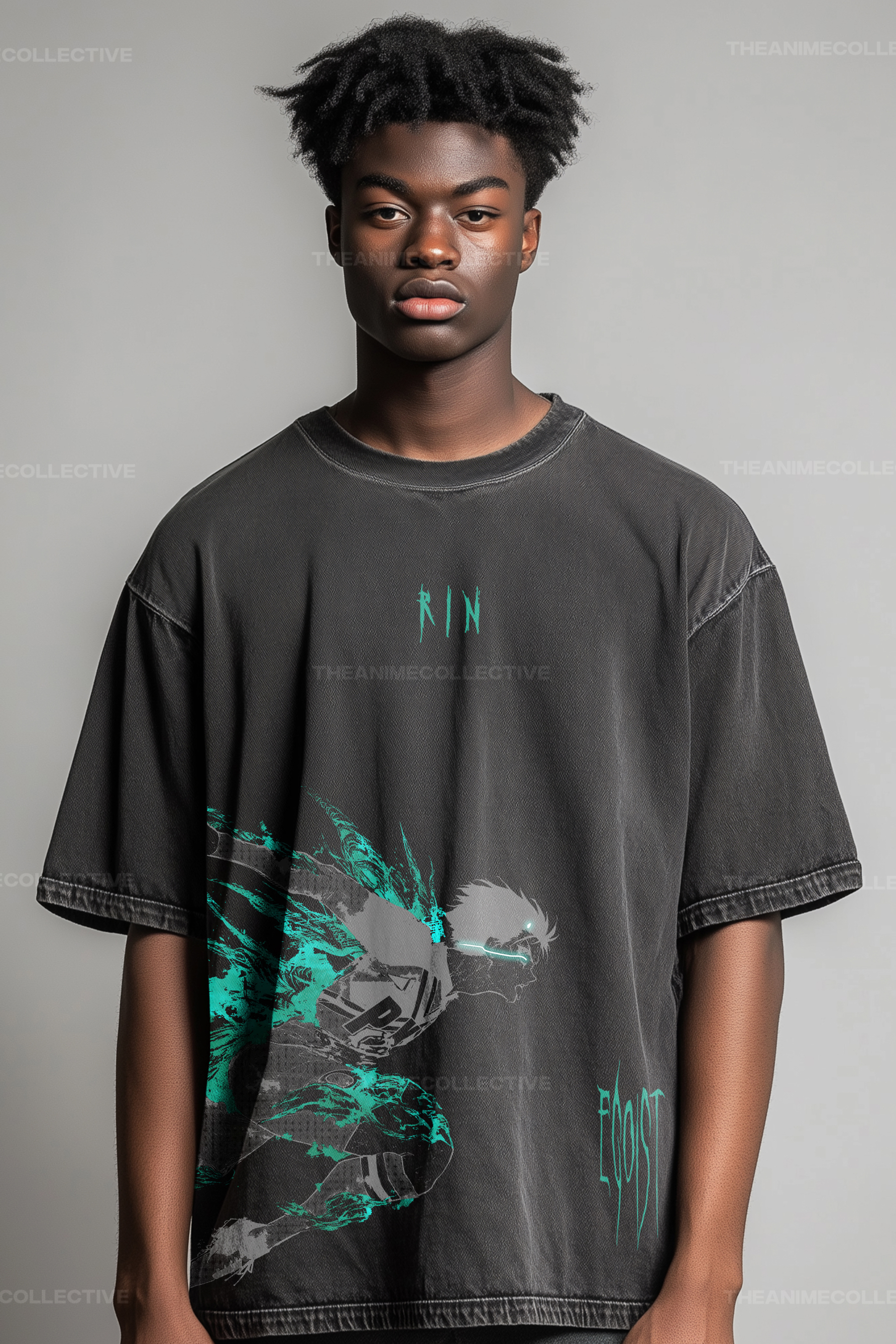 Rin Extended Vintage T-Shirt | Blue Lock