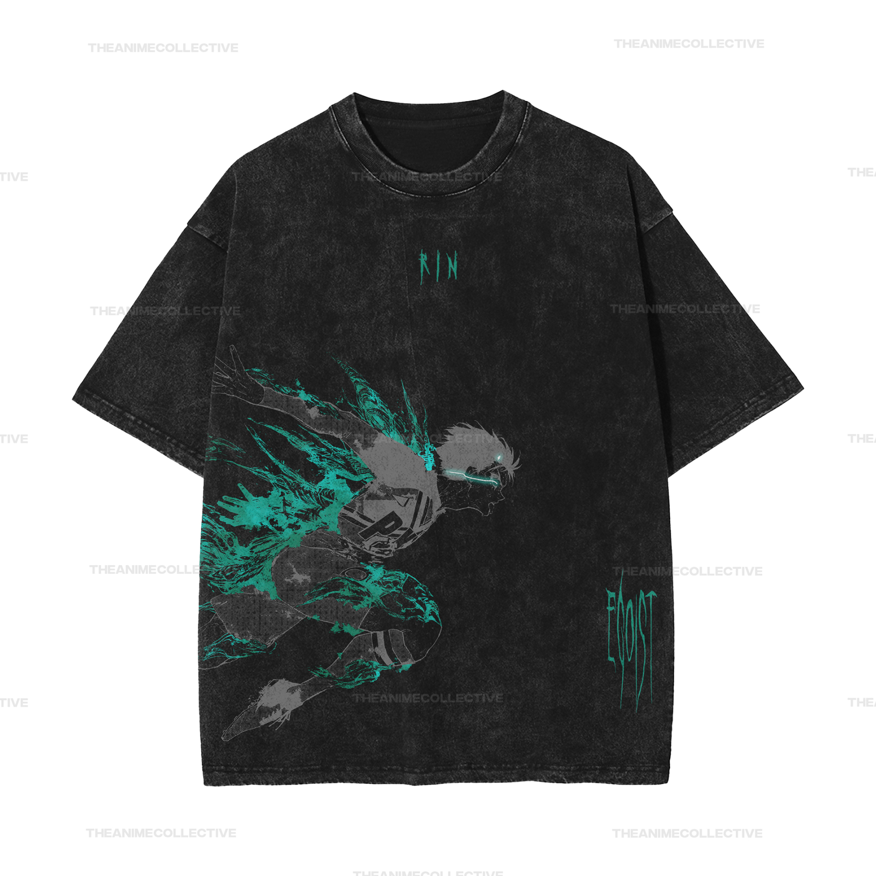 Rin Extended Vintage T-Shirt | Blue Lock
