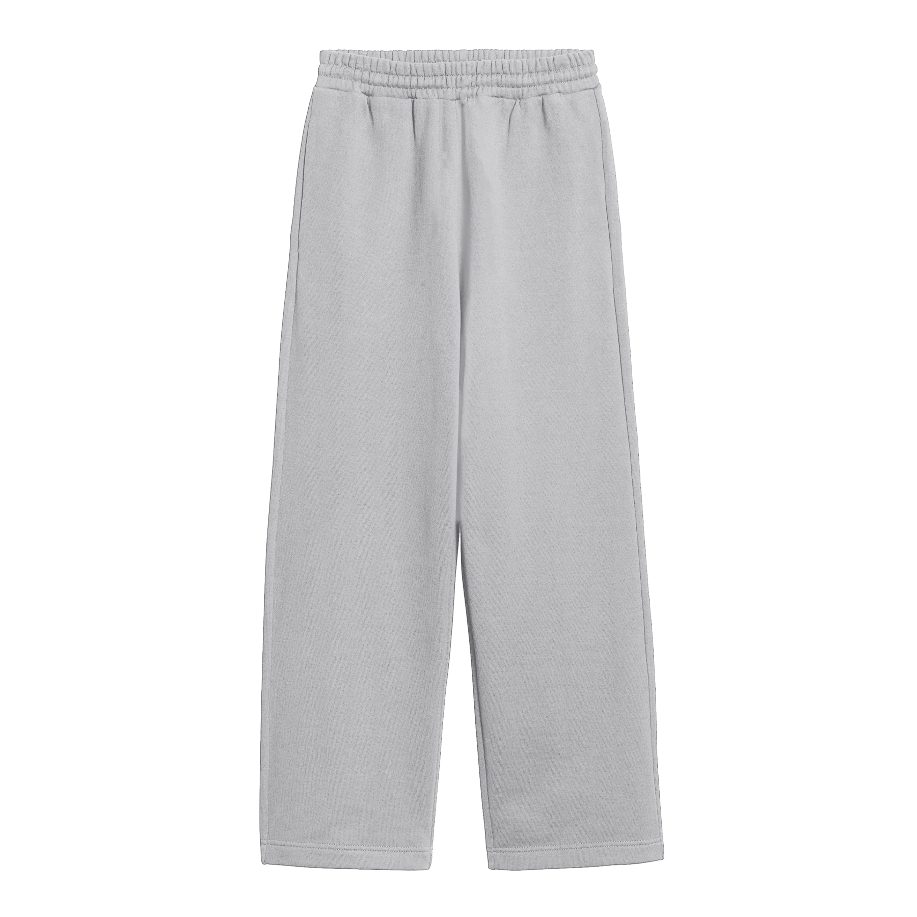 Streetwear Unisex Solid Color Fleece Straight Leg Pants
