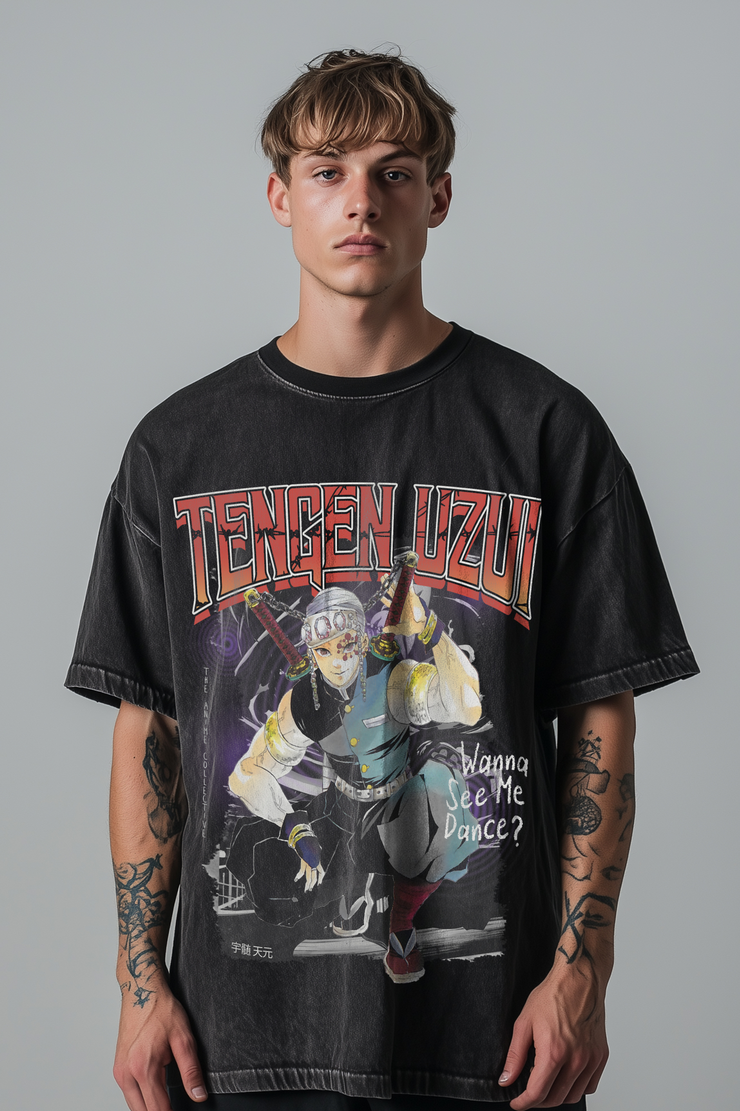 Tengen Uzui Vintage Oversized T-Shirt | Demon Slayer