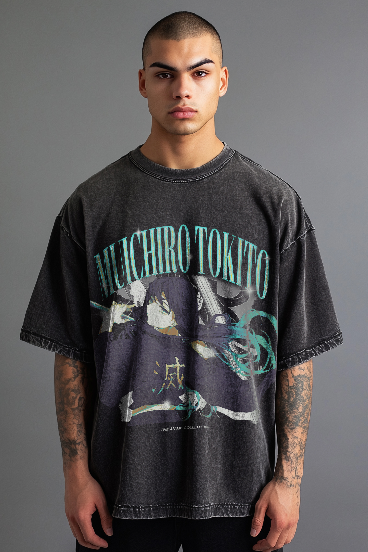 Muichiro Tokito Vintage Oversized T-Shirt | Demon Slayer
