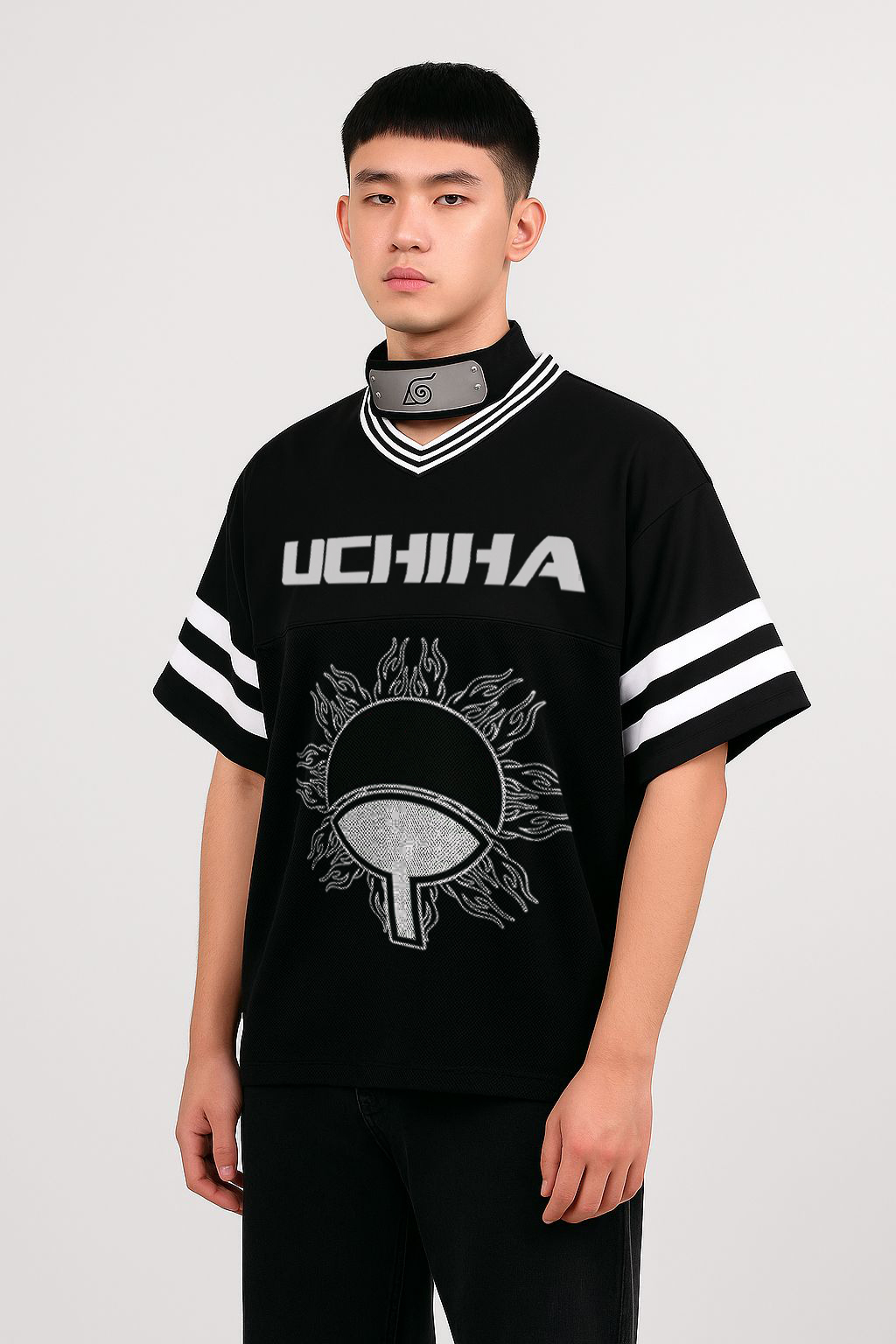 Uchiha Taped Mesh T-Shirt | Naruto
