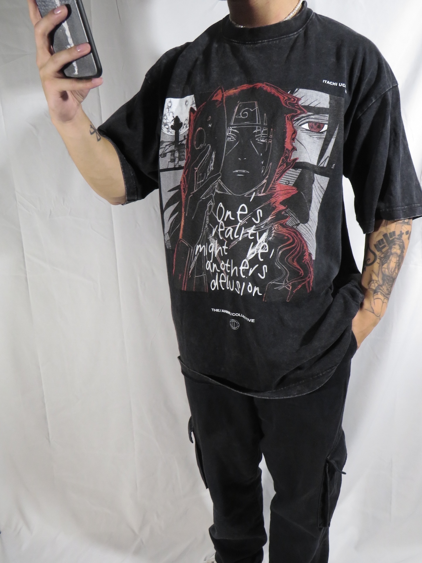 Itachi Vintage Oversized T-Shirt | Naruto Shippuden