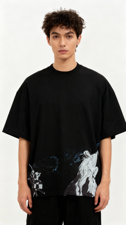 Water Breathing Fifth Form Heavy T-Shirt | Demon Slayer Manga Edition