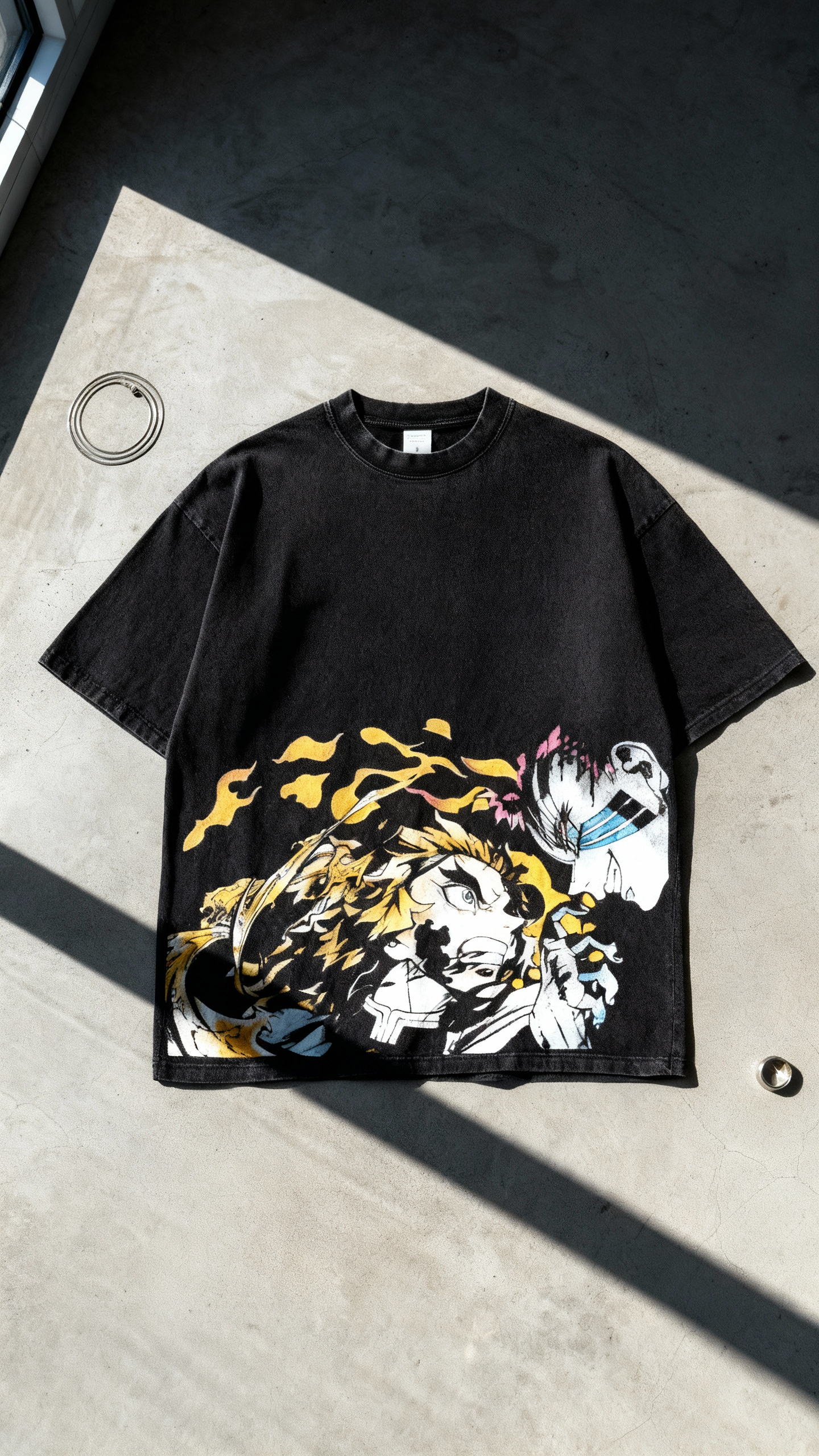 Rengoku vs Akaza Oversized Vintage T-Shirt | Demon Slayer