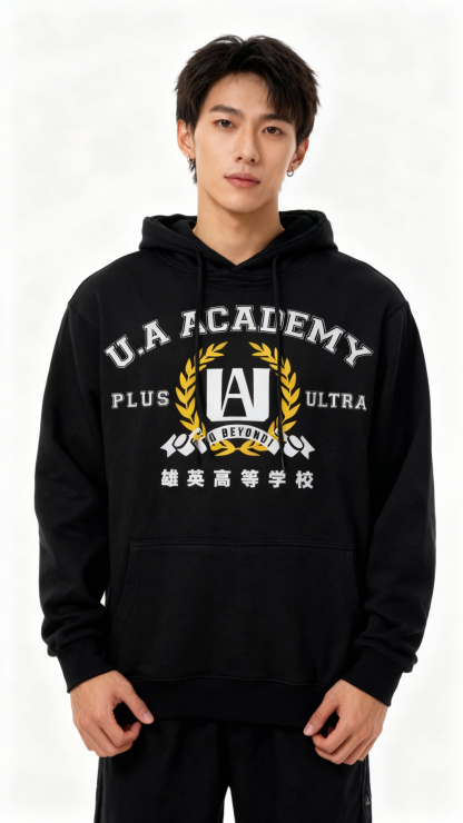 U.A Academy College Black Hoodie | My Hero Academia