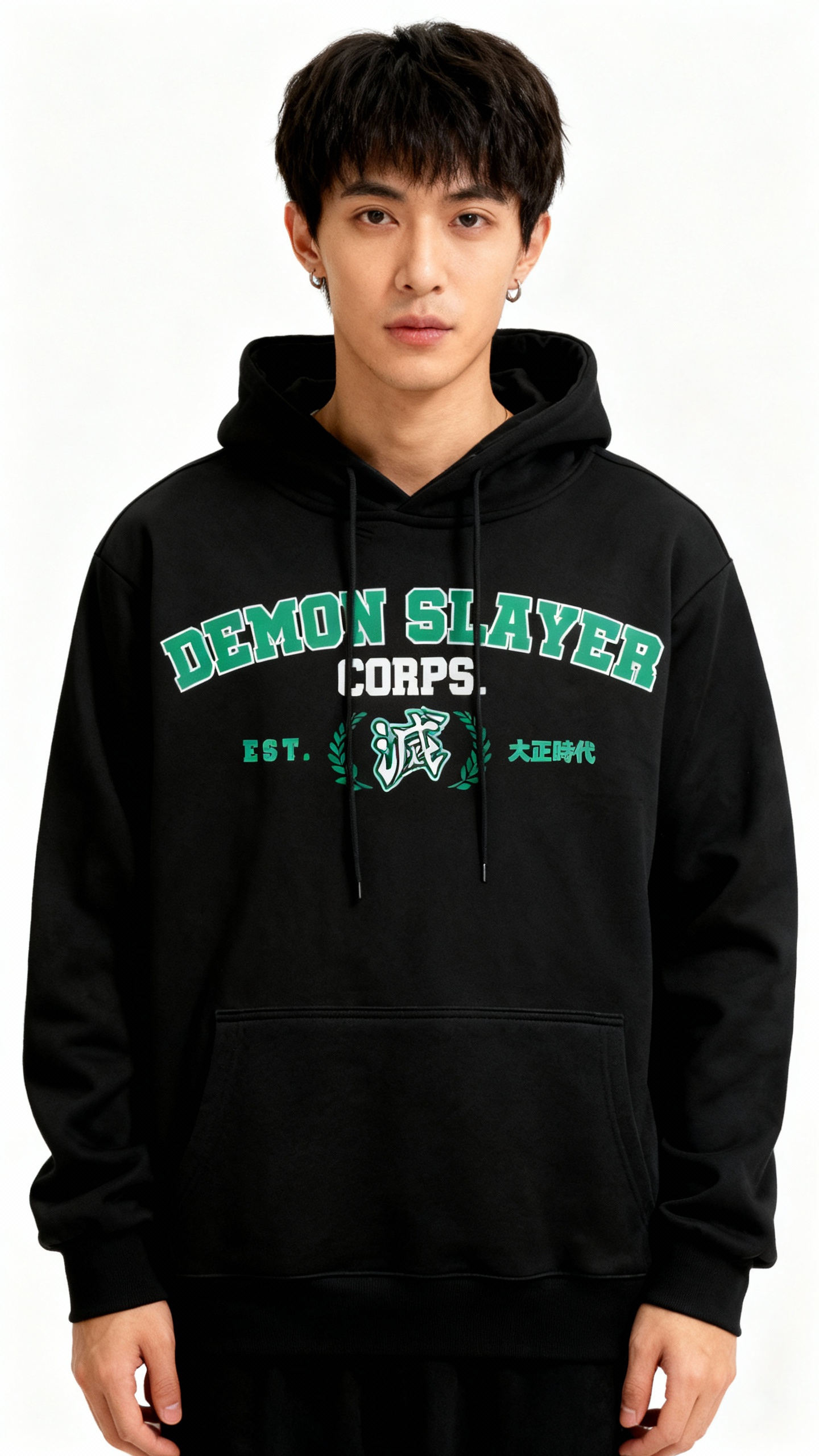 Demon Slayer Corps College Black Hoodie | Demon Slayer