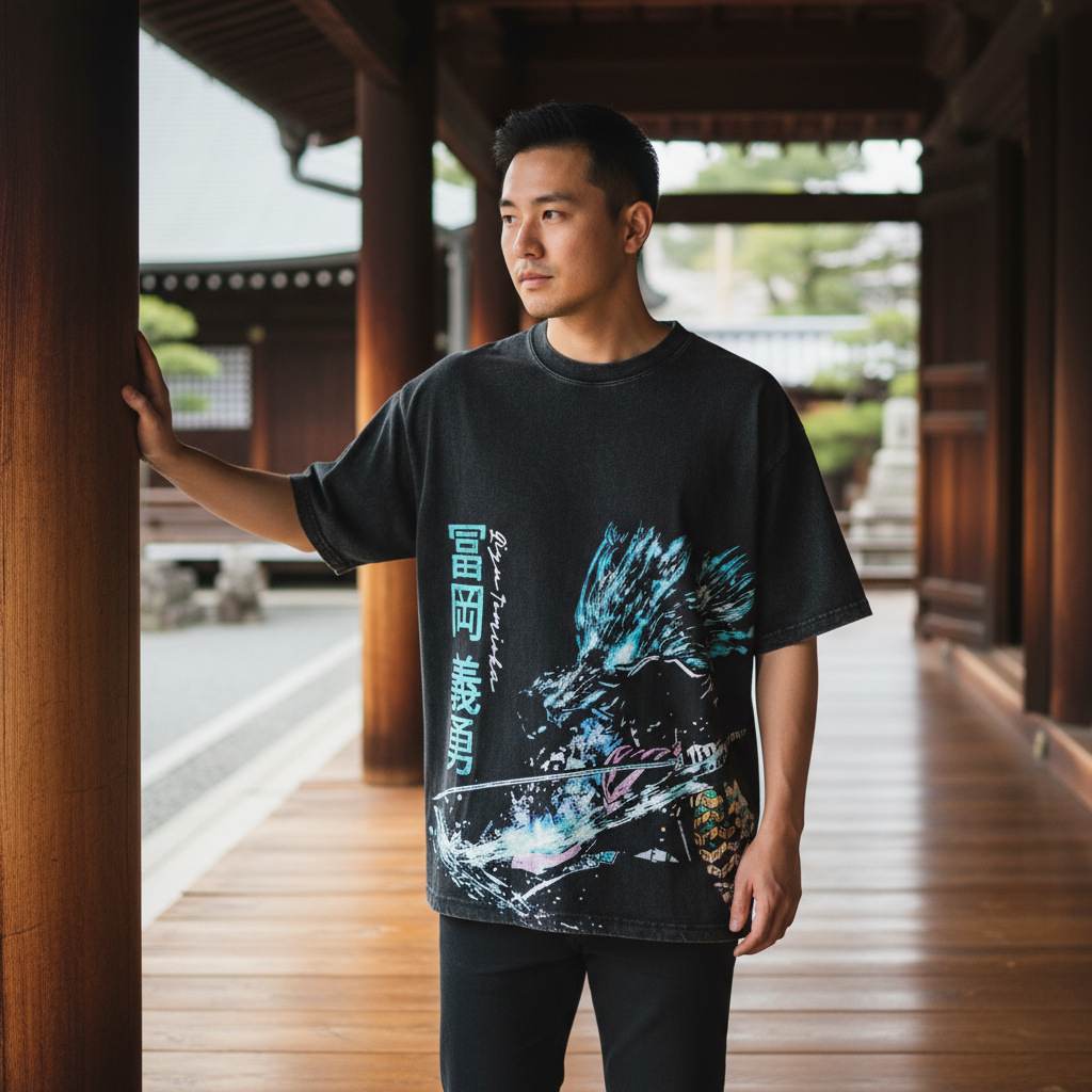 Tomioka Giyuu Oversized Vintage T-Shirt | Demon Slayer