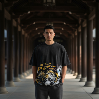 Rengoku vs Akaza Oversized Vintage T-Shirt | Demon Slayer