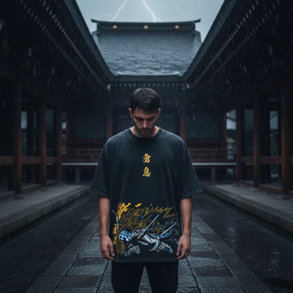 Zenitsu 7th Form Oversized Vintage T-Shirt | Demon Slayer