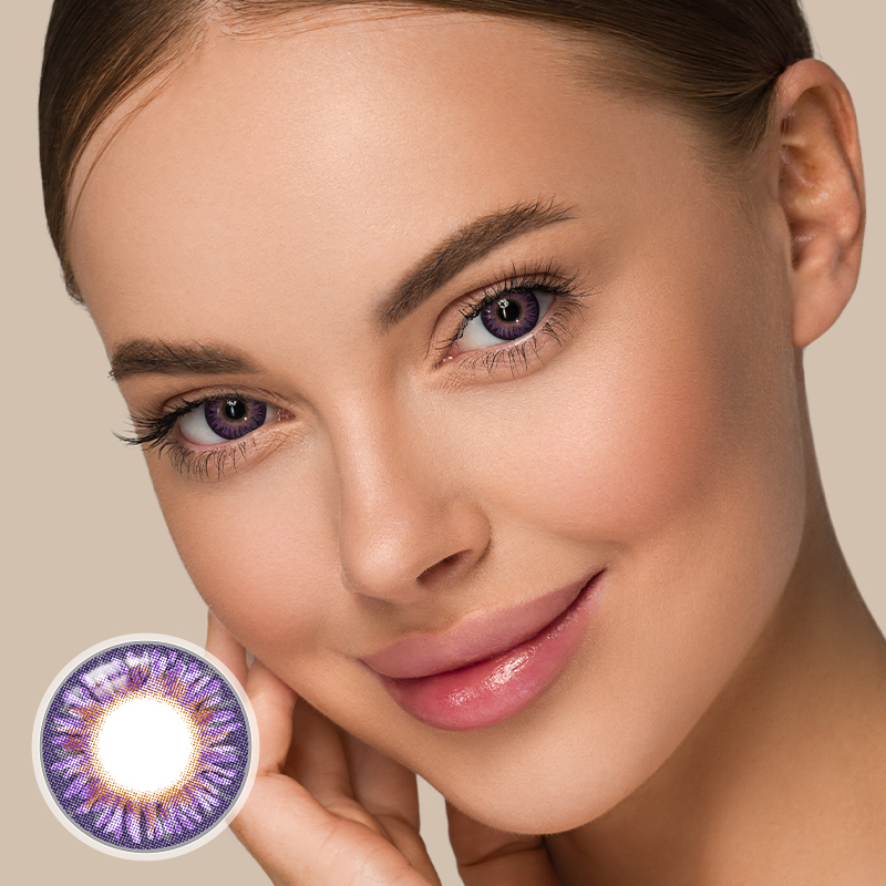 [US Warehouse] Natural Sweet Violet Prescription Monthly Colored Contact Lenses