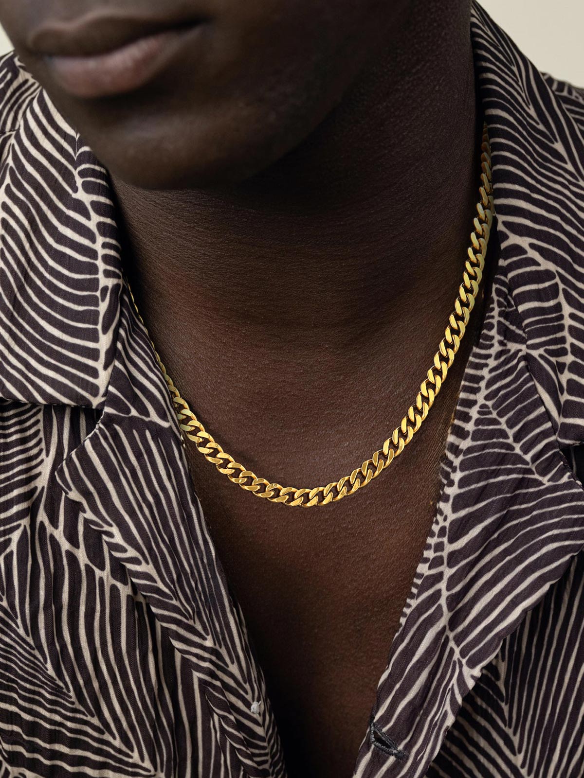 Gold Plated Chain for Mens Necklaces Stainless Steel Hip Hop Chunky Cuban Link Gifts for Dad Father's Day Birthday