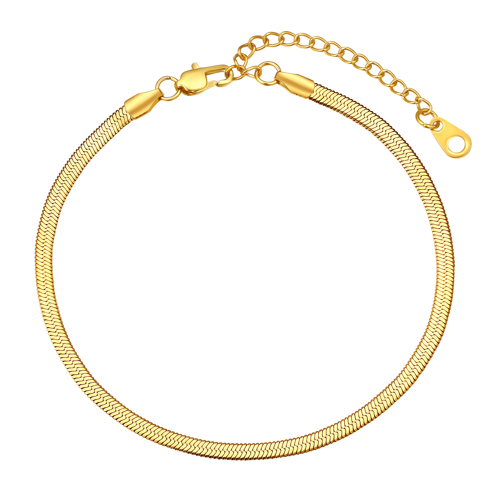 Handcuff Ankle Bracelets for Women Stainless Steel Anklets Gothic Punk Jewelry 8.5" Adjustable Ankle Chain Summer Foot Link Infinity Anklets for Birthday Christmas