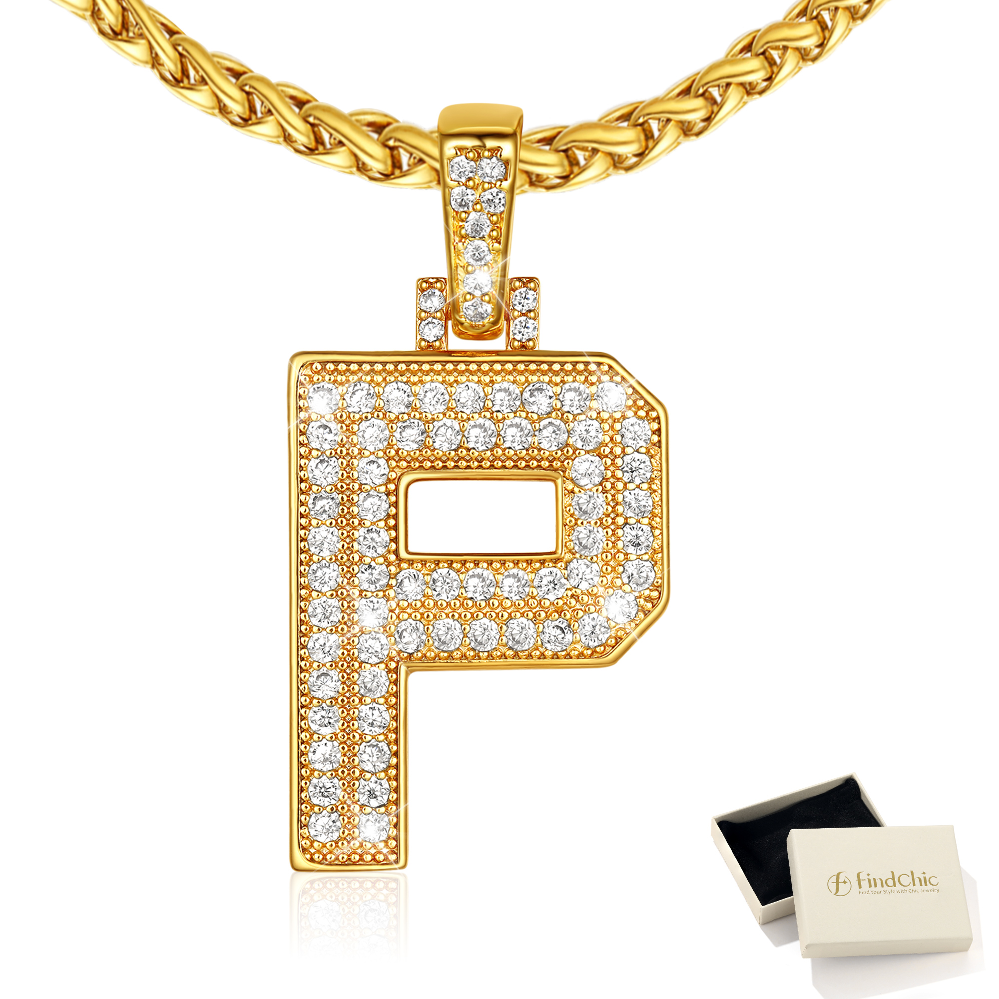 Big Initial Necklace for Women Gold Plated Letter Pendants Jewelry Gifts for Men Son Birthday
