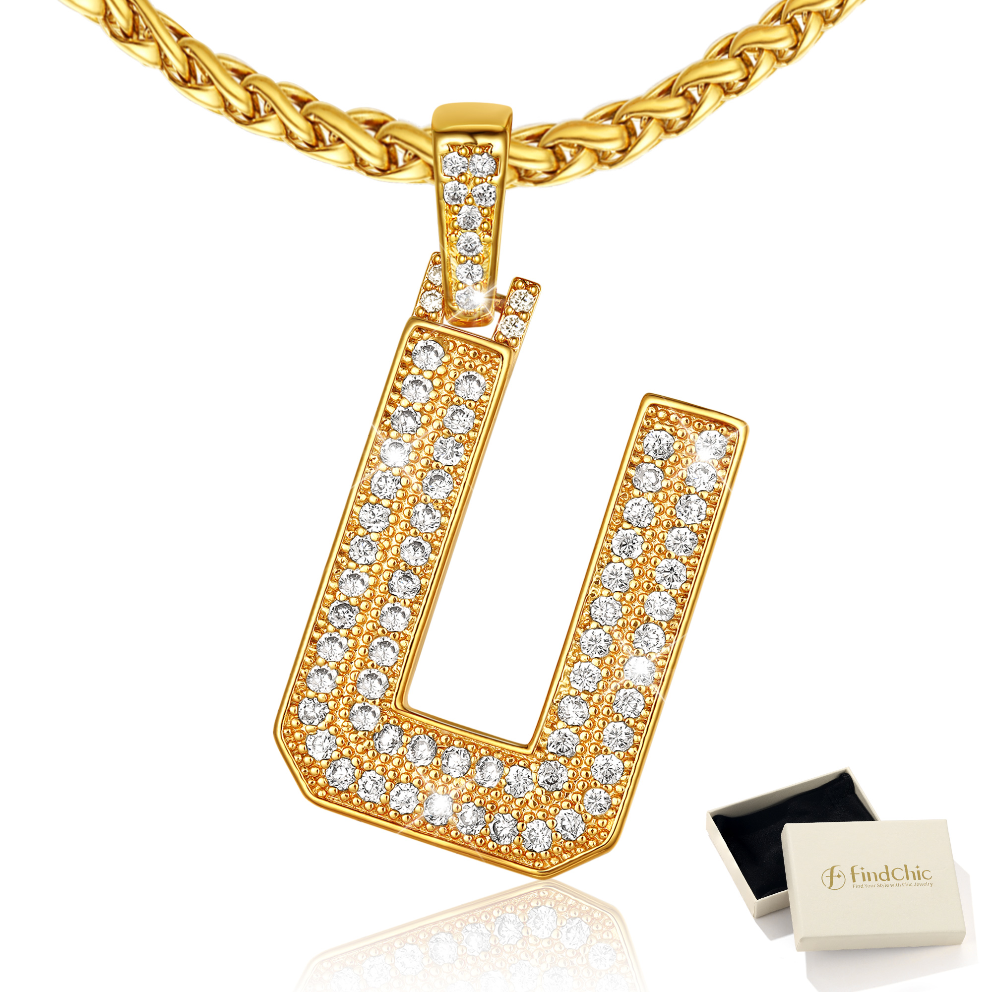 Big Initial Necklace for Women Gold Plated Letter Pendants Jewelry Gifts for Men Son Birthday