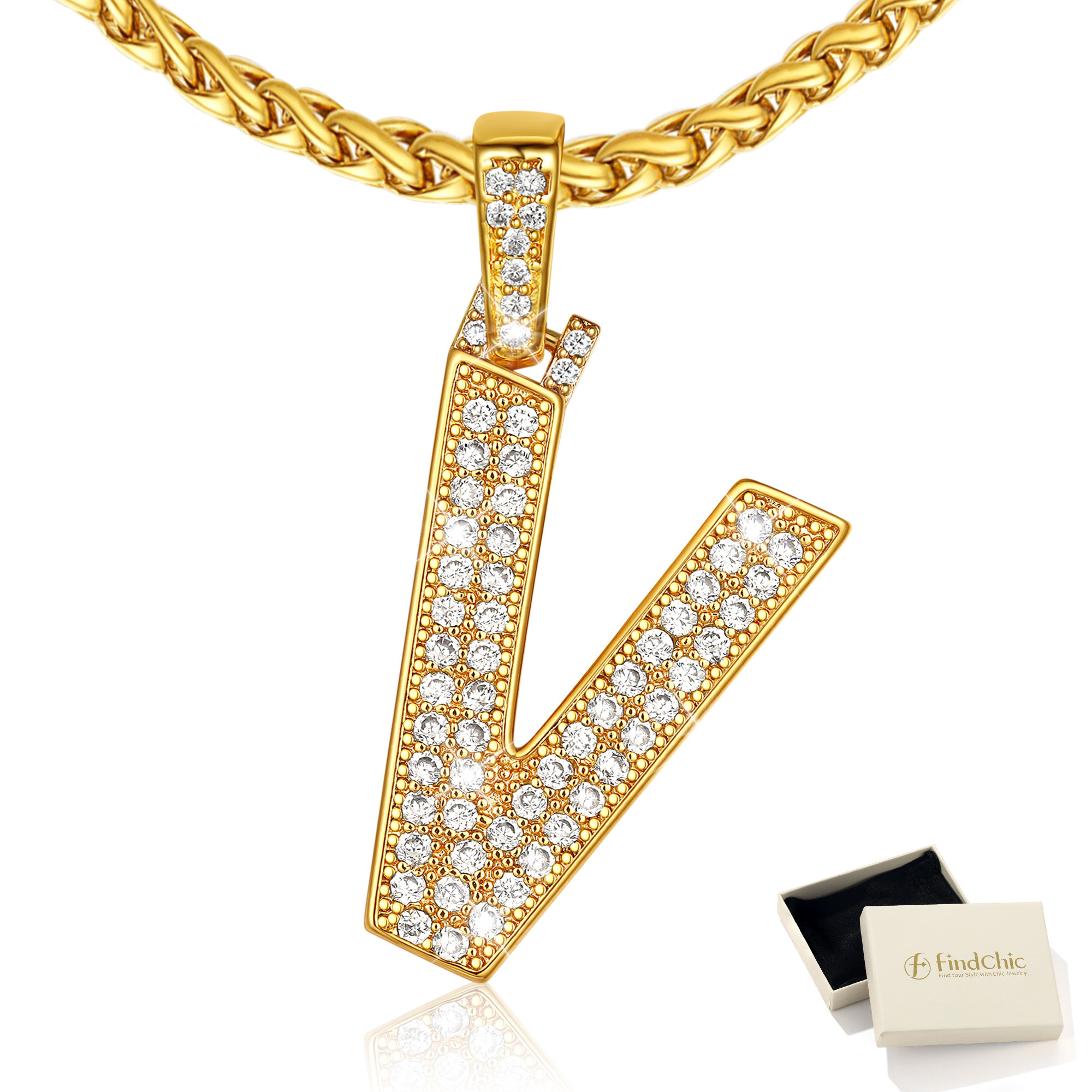 Big Initial Necklace for Women Gold Plated Letter Pendants Jewelry Gifts for Men Son Birthday