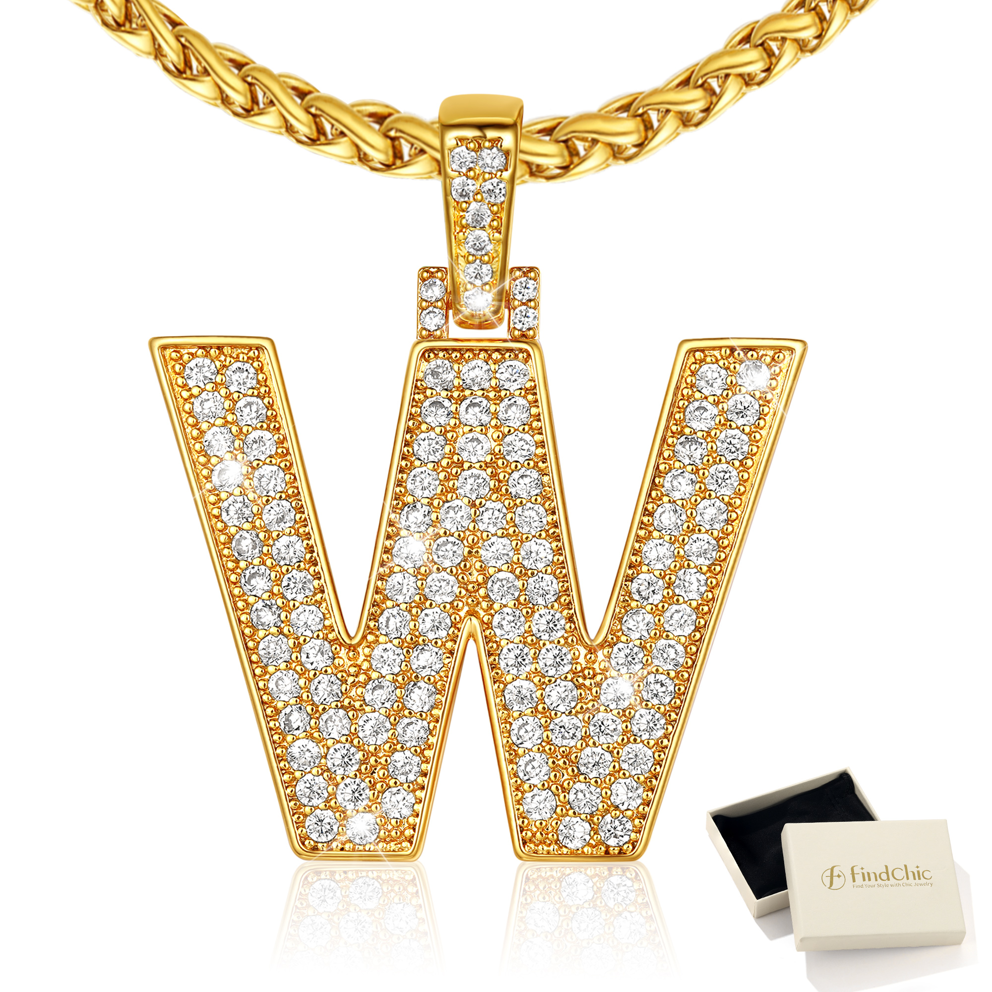 Big Initial Necklace for Women Gold Plated Letter Pendants Jewelry Gifts for Men Son Birthday