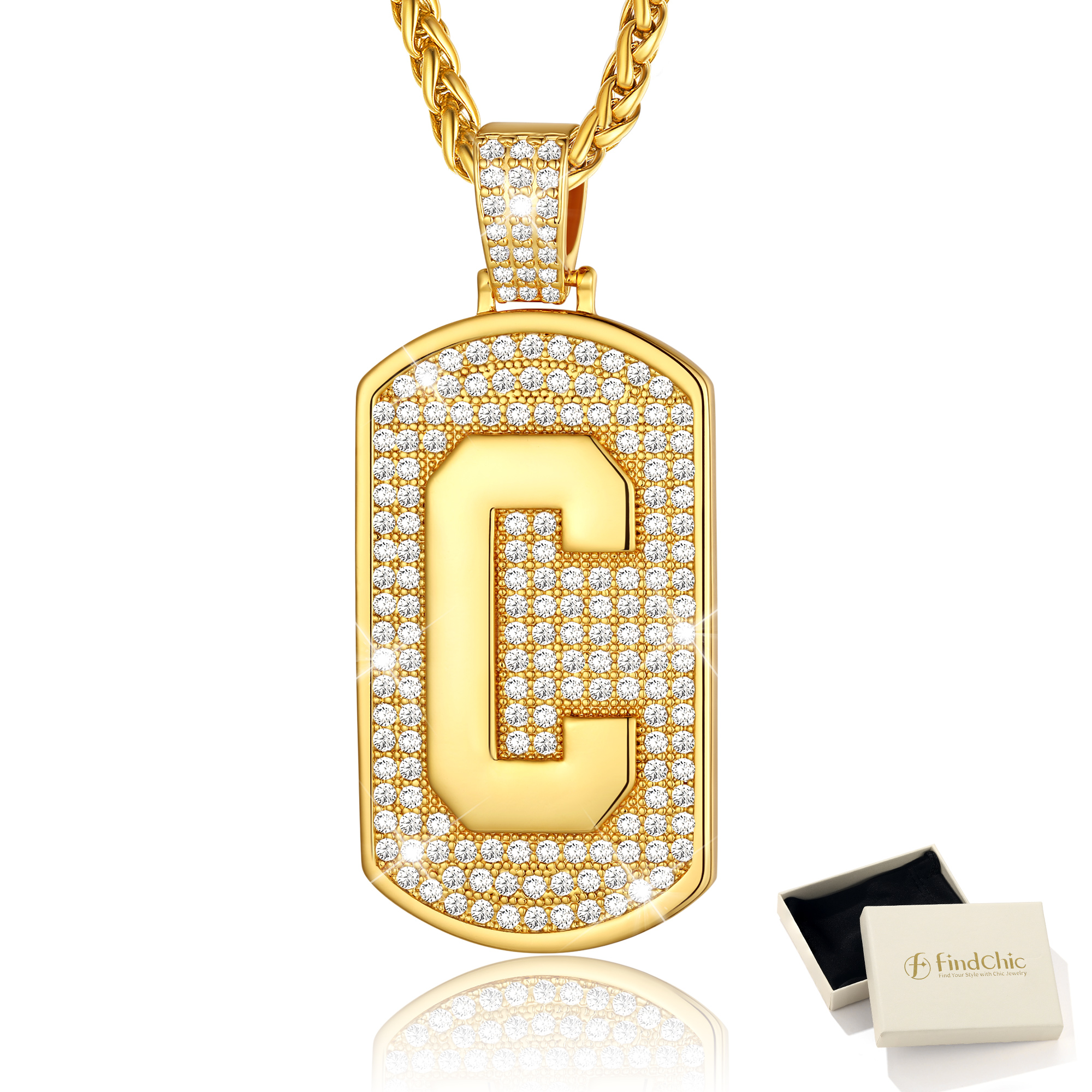 Big Initial Necklace for Women Gold Plated Letter Pendants Jewelry Gifts for Men Son Birthday