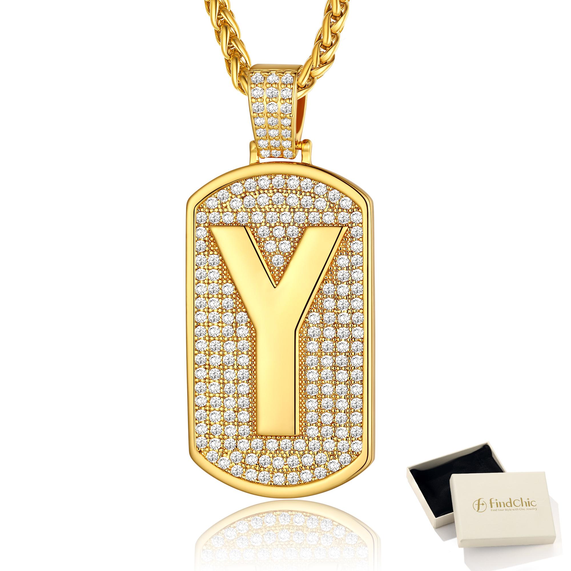 Big Initial Necklace for Women Gold Plated Letter Pendants Jewelry Gifts for Men Son Birthday