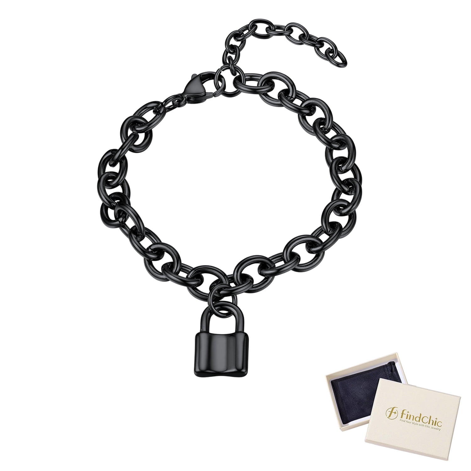 Handcuff Ankle Bracelets for Women Stainless Steel Anklets Gothic Punk Jewelry 8.5" Adjustable Ankle Chain Summer Foot Link Infinity Anklets for Birthday Christmas