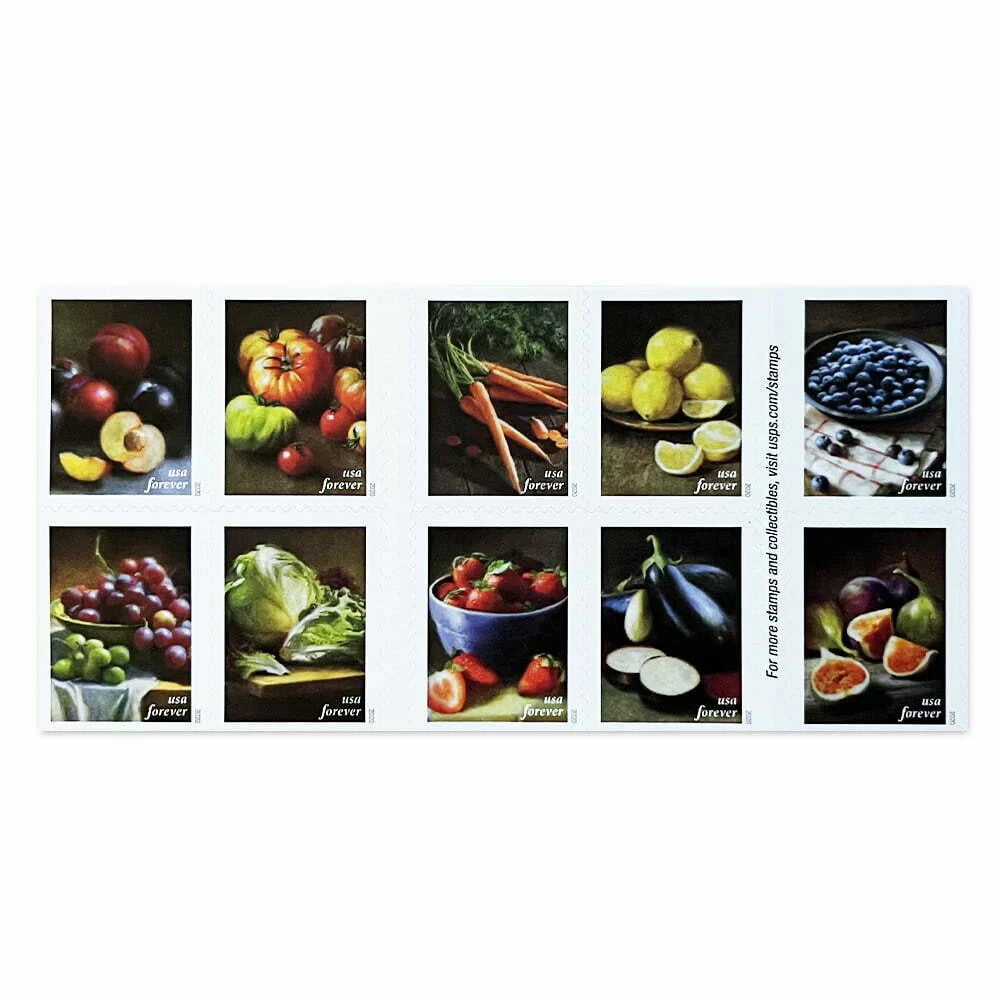 2020 Fruit of Vegetables Forever First Class Postage Stamps
