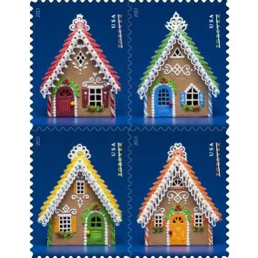 2013 Contemporary Christmas: Gingerbread Houses  Forever First Class Postage Stamps