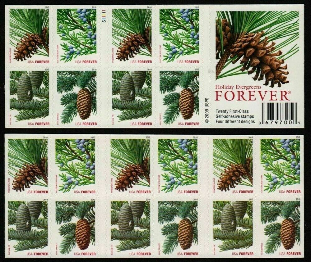 2010 Holiday Evergreens Forever First Class Postage Stamps