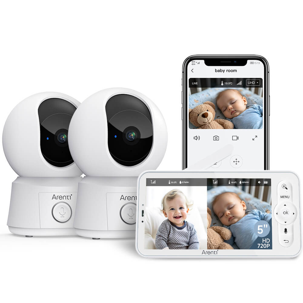 Arenti AInanny B2 Smart 1080P WiFi Video Baby Monitor with Night Vision,  Motion Alerts and Two-Way Audio