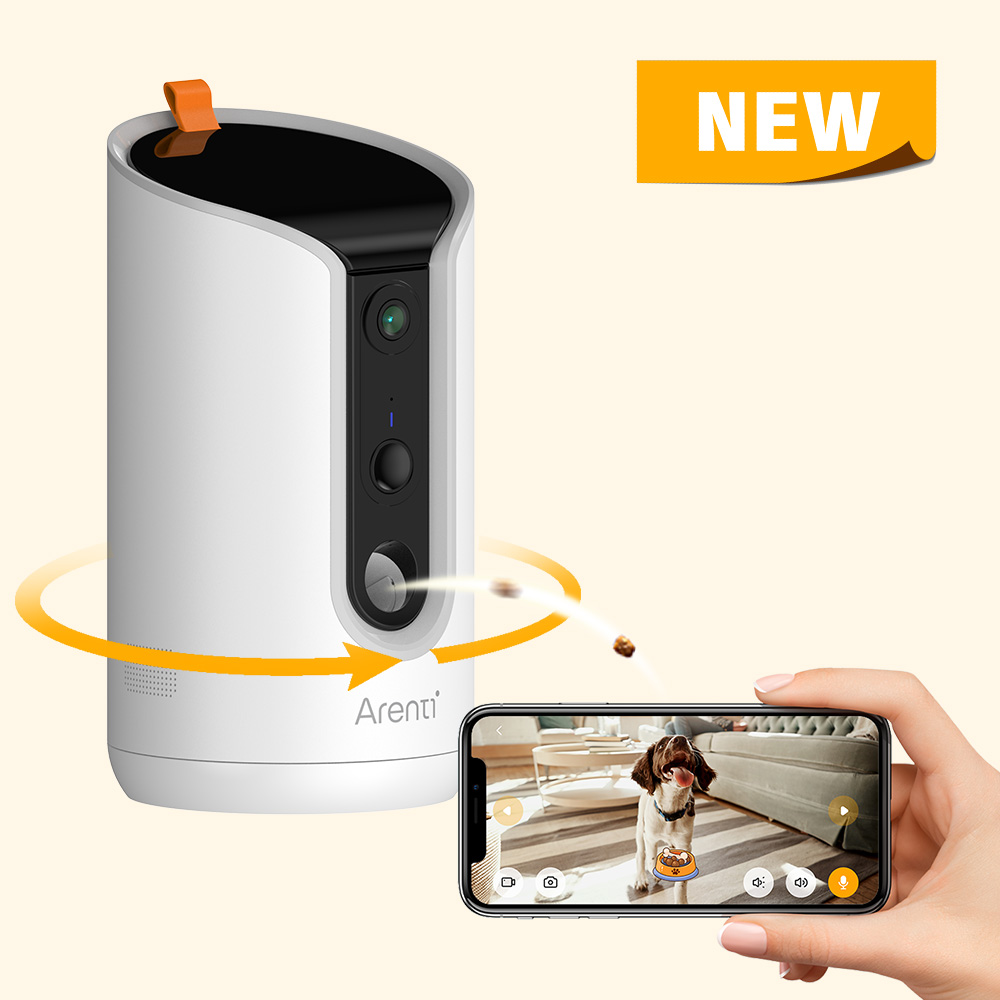 Wopet Smart Pet Camera, Dog Treat Dispenser, Full HD WiFi Pet Camera with Night Vision