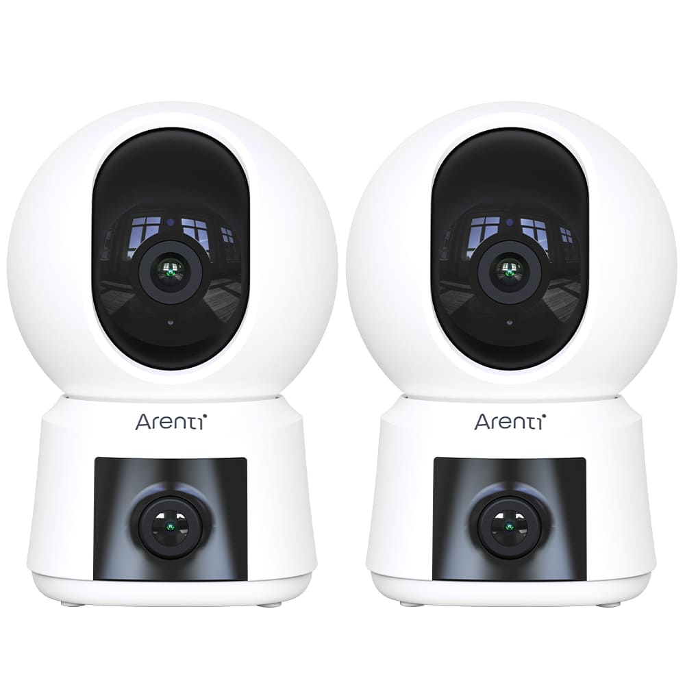 ARENTI 2,5 K/4 MP bewakingscamera voor buiten, 2,4/5 GHz wifi-camera bewaking buiten, 355° PTZ IP-camera voor buiten, met app, kleurnachtzicht, geluids/lichtalarm, automatische tracking, 2-weg audio