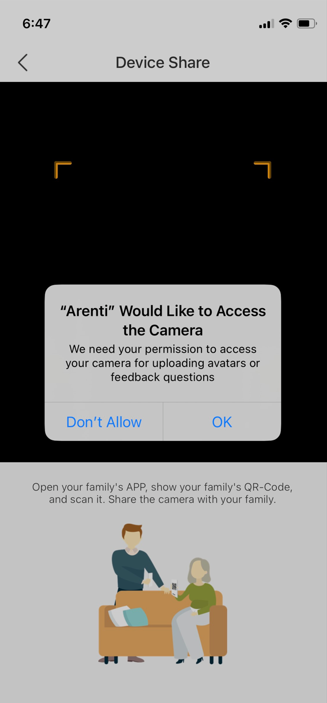 step 4 of sharing device with family