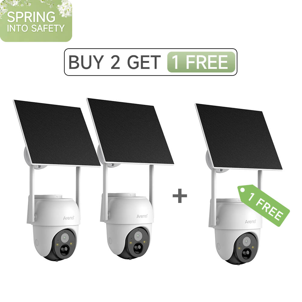 Arenti Wireless Battery Outdoor Camera with Solar Panel GO2T and SP3 2.4 GHz Wi-Fi