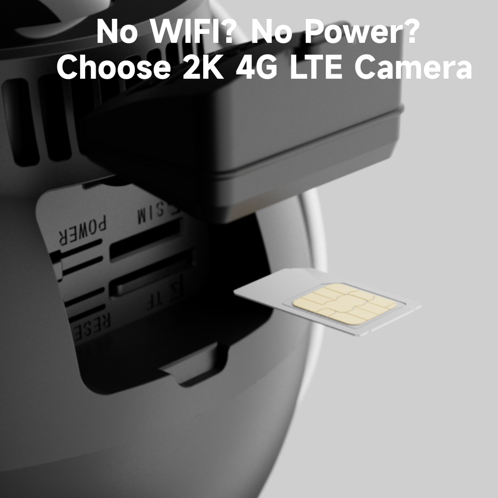 GO3G+SP2 2K 3MP4G Outdoor P/T Battery Camera with Solar Power and SIM