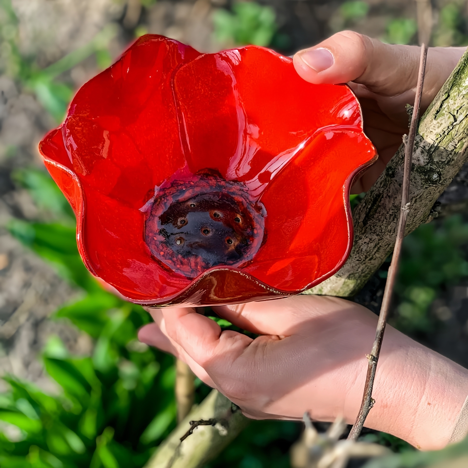Handmade Metal Flower Garden Stake