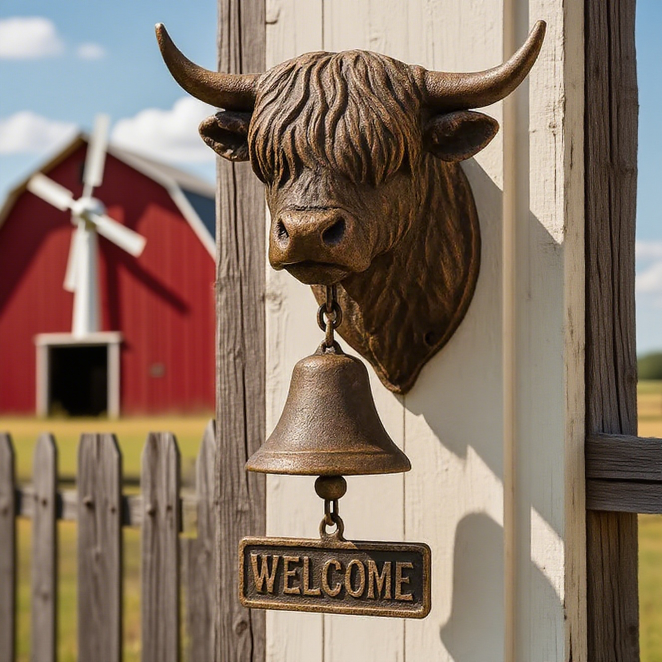 ❤️49% OFF - Handmade Highland Cow Welcome Bell