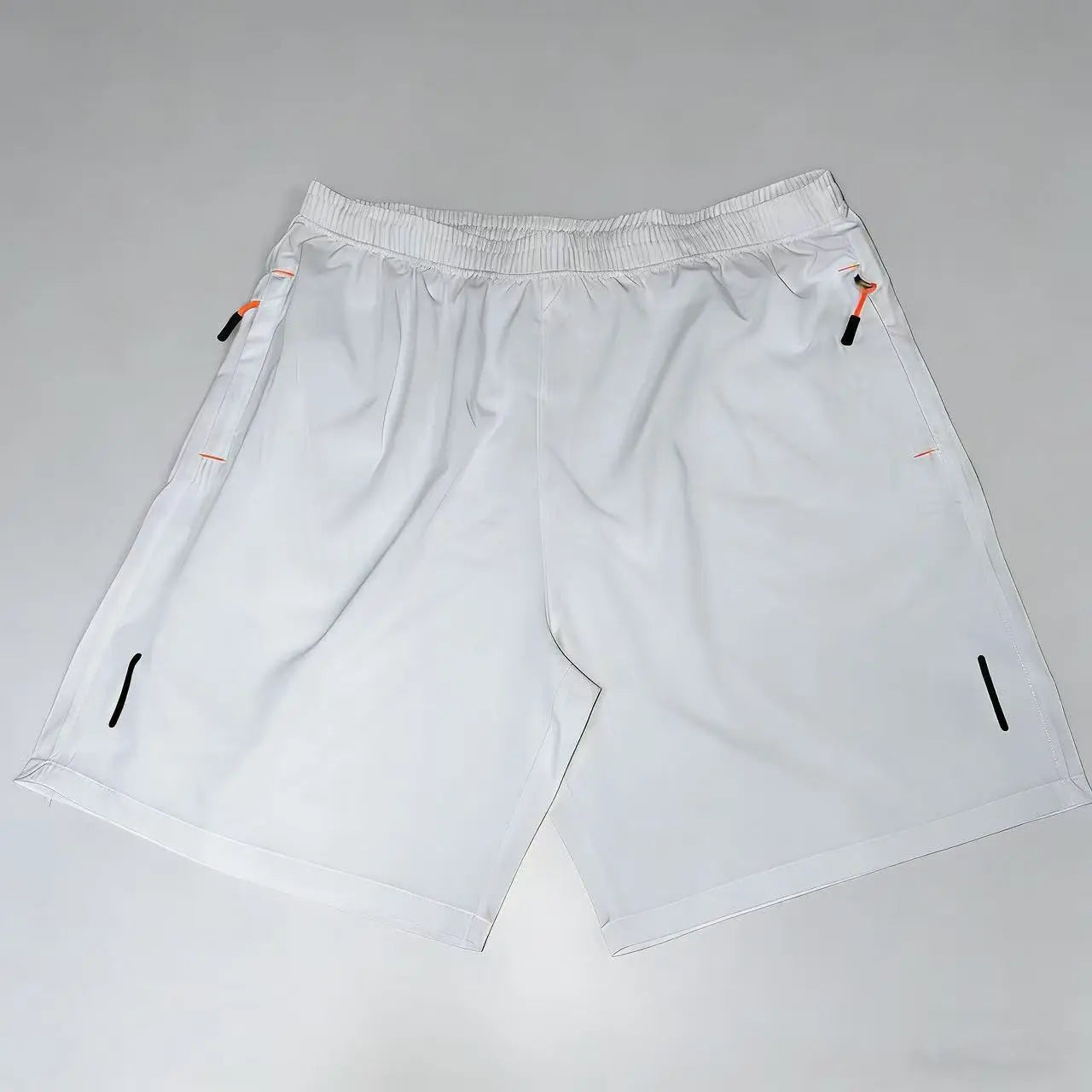 Men's Solid-Color Casual Summer Shorts with Zippered Pockets (97% Polyester/3% Spandex) - Tropical Beige