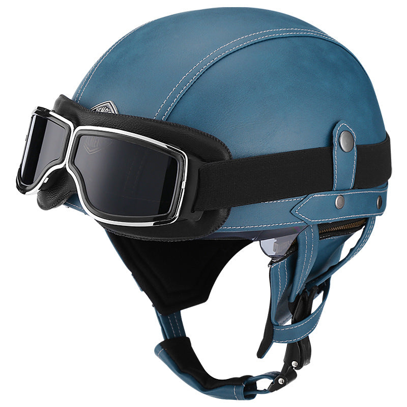 Retro German Motorcycle Half Helmet DOT Certified - I06