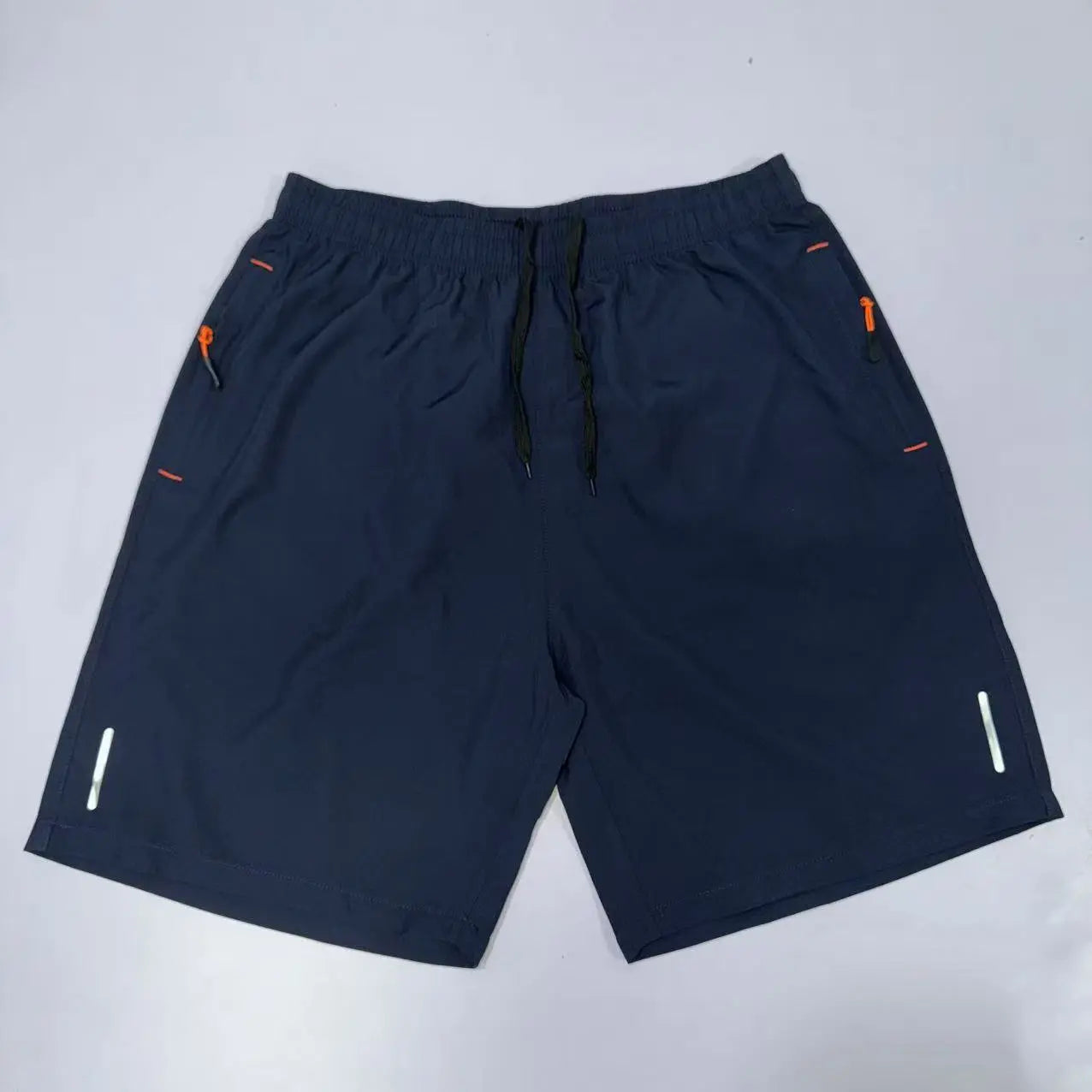 Men's Solid-Color Casual Summer Shorts with Zippered Pockets (97% Polyester/3% Spandex) - Tropical Beige