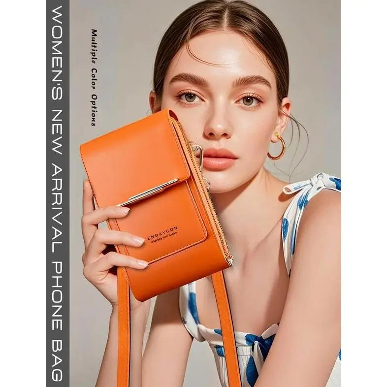 2026 Trendy Minimalist Elegant Women's Touchscreen Crossbody Phone Wallet - Multi-Card Slots & Coin Pouch | Adjustable Strap Water-Resistant | Shopping/Travel Multiple Colors Must-Have