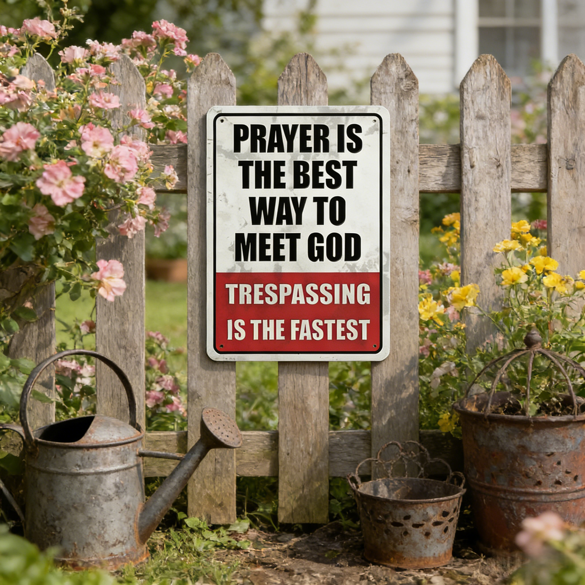 🏆Last Day Promo:49% OFF 🎖️Retro Iron Prayer & Trespassing Wall Plaque