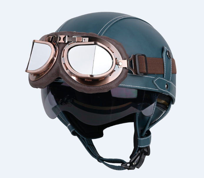 Retro German Motorcycle Half Helmet DOT Certified - I06