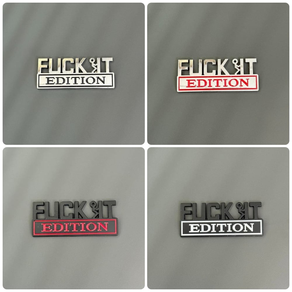 🏆Last Day Buy 1 Get 1 Free🚗💨FVCK IT Edition Emblem
