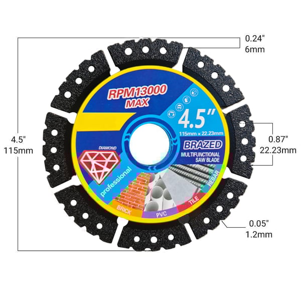 🛠️ ✨ 4.5 Multi-Material Diamond Blade - Zero Compromise, Max Durability