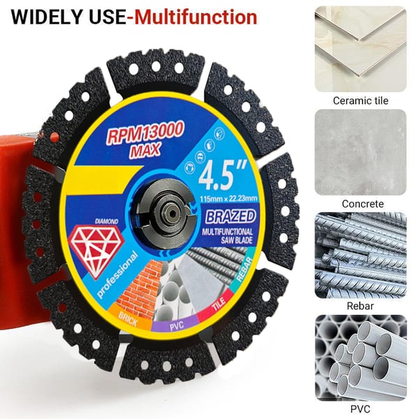 🛠️ ✨ 4.5 Multi-Material Diamond Blade - Zero Compromise, Max Durability