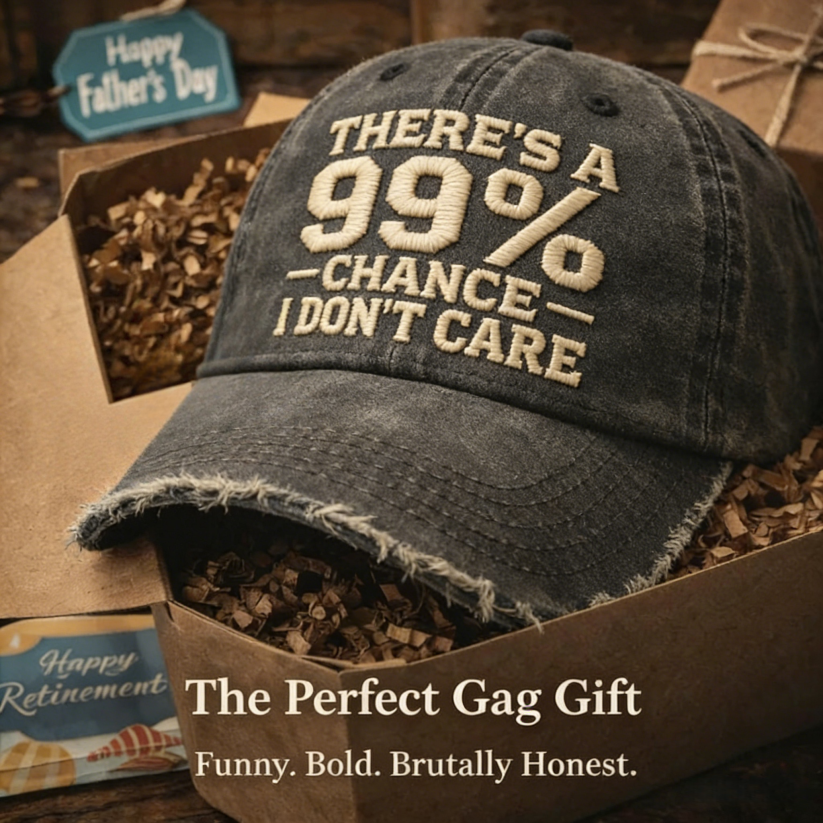 There's A 99% Chance I Don't Care Embroidery Cap